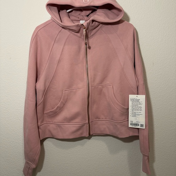 lululemon athletica Tops - Lululemon Scuba Oversized Full Zip Hoodie, XS/S, Pink Haze/ Rose Gold